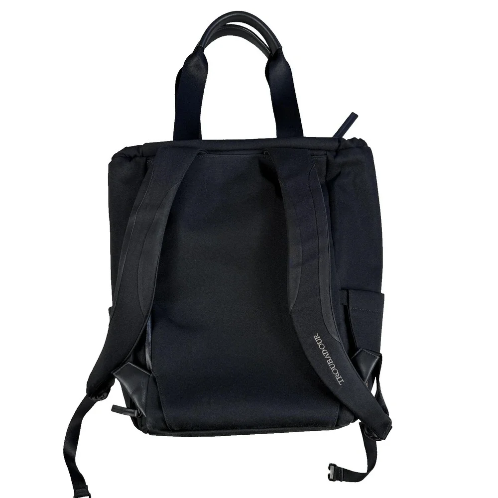 Troubadour Bag Backpack Tote Black Travel 18